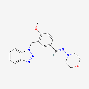 molecular formula C19H21N5O2 B5749910 N-[3-(1H-1,2,3-benzotriazol-1-ylmethyl)-4-methoxybenzylidene]-4-morpholinamine 