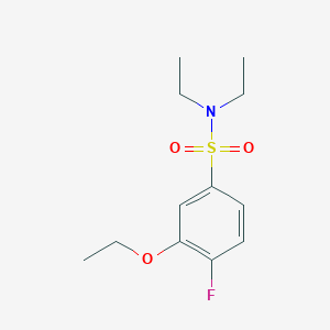 molecular formula C12H18FNO3S B5749916 3-ethoxy-N,N-diethyl-4-fluorobenzenesulfonamide 