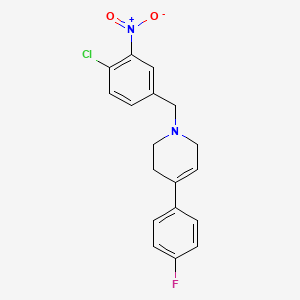 molecular formula C18H16ClFN2O2 B5749930 1-(4-chloro-3-nitrobenzyl)-4-(4-fluorophenyl)-1,2,3,6-tetrahydropyridine 