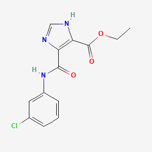 molecular formula C13H12ClN3O3 B5749934 ethyl 4-{[(3-chlorophenyl)amino]carbonyl}-1H-imidazole-5-carboxylate 