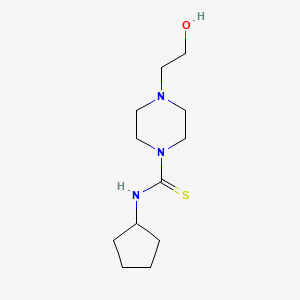 molecular formula C12H23N3OS B5749972 N-cyclopentyl-4-(2-hydroxyethyl)-1-piperazinecarbothioamide 