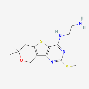 (2-aminoethyl)[7,7-dimethyl-2-(methylthio)-6,9-dihydro-7H-pyrano[3',4':4,5]thieno[3,2-d]pyrimidin-4-yl]amine