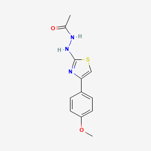 molecular formula C12H13N3O2S B5750006 N'-[4-(4-methoxyphenyl)-1,3-thiazol-2-yl]acetohydrazide 