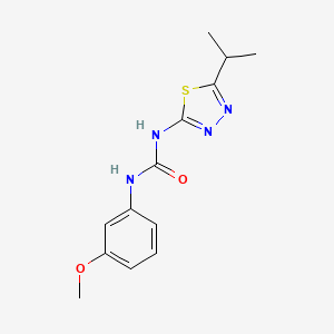 molecular formula C13H16N4O2S B5750009 N-(5-isopropyl-1,3,4-thiadiazol-2-yl)-N'-(3-methoxyphenyl)urea 