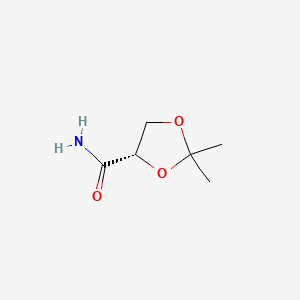 molecular formula C6H11NO3 B575001 (S)-2,2-dimethyl-1,3-dioxolane-4-carboxamide CAS No. 173009-78-4