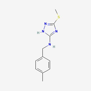 molecular formula C11H14N4S B5750017 N-(4-methylbenzyl)-3-(methylthio)-1H-1,2,4-triazol-5-amine 