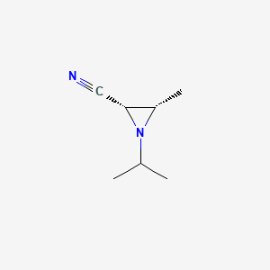 molecular formula C7H12N2 B575002 (2S,3S)-3-methyl-1-propan-2-ylaziridine-2-carbonitrile CAS No. 184869-41-8