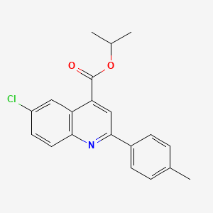 molecular formula C20H18ClNO2 B5750026 isopropyl 6-chloro-2-(4-methylphenyl)-4-quinolinecarboxylate CAS No. 355432-97-2