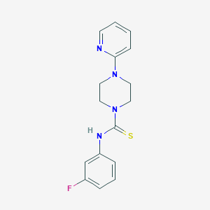 molecular formula C16H17FN4S B5750056 N-(3-fluorophenyl)-4-(2-pyridinyl)-1-piperazinecarbothioamide 