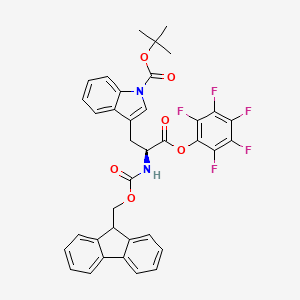 molecular formula C37H29F5N2O6 B575006 Fmoc-Trp(Boc)-Opfp CAS No. 181311-44-4