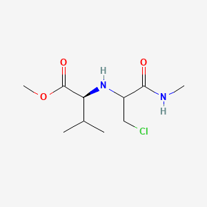 molecular formula C10H19ClN2O3 B575007 Methyl N-[3-chloro-1-(methylamino)-1-oxopropan-2-yl]-L-valinate CAS No. 182552-15-4