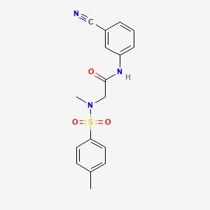 molecular formula C17H17N3O3S B5750083 N~1~-(3-cyanophenyl)-N~2~-methyl-N~2~-[(4-methylphenyl)sulfonyl]glycinamide 