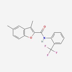 3,5-dimethyl-N-[2-(trifluoromethyl)phenyl]-1-benzofuran-2-carboxamide