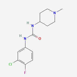 N-(3-chloro-4-fluorophenyl)-N'-(1-methyl-4-piperidinyl)urea