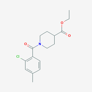 molecular formula C16H20ClNO3 B5750113 ethyl 1-(2-chloro-4-methylbenzoyl)-4-piperidinecarboxylate 