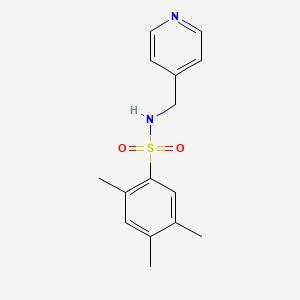 molecular formula C15H18N2O2S B5750118 2,4,5-trimethyl-N-(4-pyridinylmethyl)benzenesulfonamide 