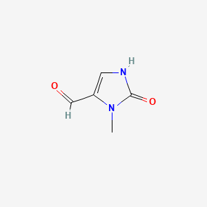 molecular formula C5H6N2O2 B575012 3-Methyl-2-oxo-2,3-dihydro-1H-imidazole-4-carbaldehyde CAS No. 175436-11-0