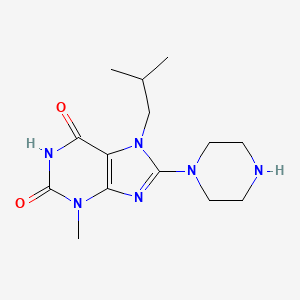 molecular formula C14H22N6O2 B5750121 7-isobutyl-3-methyl-8-piperazin-1-yl-3,7-dihydro-1H-purine-2,6-dione 