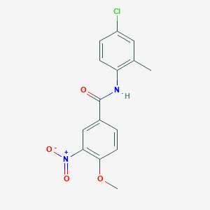 molecular formula C15H13ClN2O4 B5750131 N-(4-chloro-2-methylphenyl)-4-methoxy-3-nitrobenzamide 