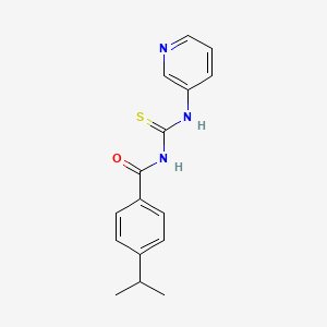 molecular formula C16H17N3OS B5750145 4-isopropyl-N-[(3-pyridinylamino)carbonothioyl]benzamide 