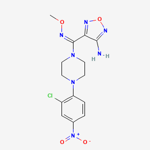 molecular formula C14H16ClN7O4 B5750149 4-[[4-(2-chloro-4-nitrophenyl)-1-piperazinyl](methoxyimino)methyl]-1,2,5-oxadiazol-3-amine 