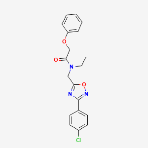 molecular formula C19H18ClN3O3 B5750151 N-{[3-(4-chlorophenyl)-1,2,4-oxadiazol-5-yl]methyl}-N-ethyl-2-phenoxyacetamide 