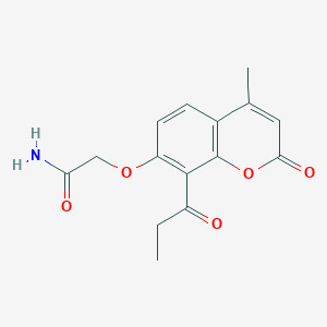 2-[(4-methyl-2-oxo-8-propionyl-2H-chromen-7-yl)oxy]acetamide