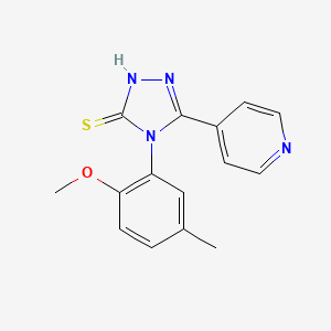 4-(2-methoxy-5-methylphenyl)-5-(4-pyridinyl)-2,4-dihydro-3H-1,2,4-triazole-3-thione