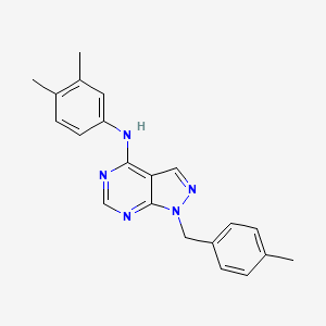 molecular formula C21H21N5 B5750185 N-(3,4-dimethylphenyl)-1-(4-methylbenzyl)-1H-pyrazolo[3,4-d]pyrimidin-4-amine 