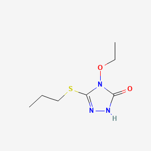 molecular formula C7H13N3O2S B575019 4-Ethoxy-3-(propylthio)-1H-1,2,4-triazol-5(4H)-one CAS No. 177175-51-8