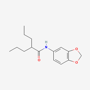 molecular formula C15H21NO3 B5750202 N-1,3-benzodioxol-5-yl-2-propylpentanamide 