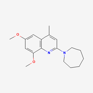molecular formula C18H24N2O2 B5750210 2-(1-azepanyl)-6,8-dimethoxy-4-methylquinoline 