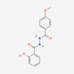 molecular formula C15H14N2O4 B5750232 2-hydroxy-N'-(4-methoxybenzoyl)benzohydrazide 
