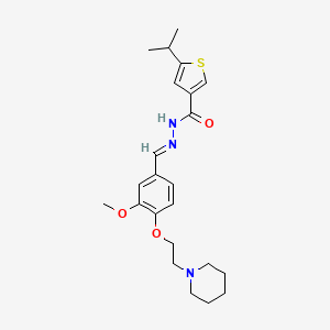 molecular formula C23H31N3O3S B5750238 5-isopropyl-N'-{3-methoxy-4-[2-(1-piperidinyl)ethoxy]benzylidene}-3-thiophenecarbohydrazide 