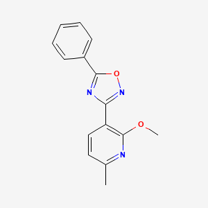 molecular formula C15H13N3O2 B5750251 2-methoxy-6-methyl-3-(5-phenyl-1,2,4-oxadiazol-3-yl)pyridine 