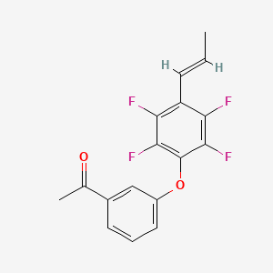 1-{3-[2,3,5,6-tetrafluoro-4-(1-propen-1-yl)phenoxy]phenyl}ethanone