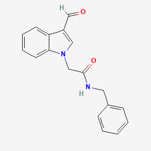 N-benzyl-2-(3-formyl-1H-indol-1-yl)acetamide