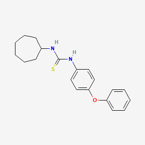 molecular formula C20H24N2OS B5750274 N-cycloheptyl-N'-(4-phenoxyphenyl)thiourea 