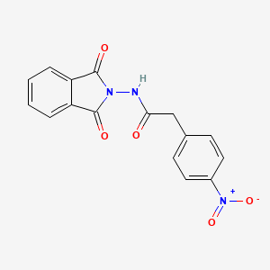 molecular formula C16H11N3O5 B5750278 N-(1,3-dioxo-1,3-dihydro-2H-isoindol-2-yl)-2-(4-nitrophenyl)acetamide 