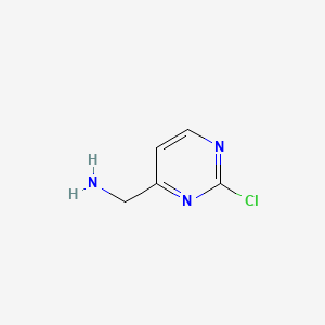 molecular formula C5H6ClN3 B575029 (2-氯嘧啶-4-基)甲胺 CAS No. 181363-10-0