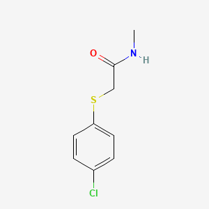 molecular formula C9H10ClNOS B5750293 2-[(4-chlorophenyl)thio]-N-methylacetamide 