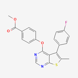 methyl 4-{[5-(4-fluorophenyl)-6-methylthieno[2,3-d]pyrimidin-4-yl]oxy}benzoate