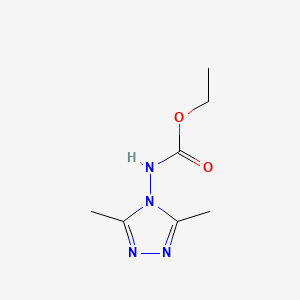 molecular formula C7H12N4O2 B575032 Ethyl (3,5-dimethyl-4H-1,2,4-triazol-4-yl)carbamate CAS No. 182929-48-2