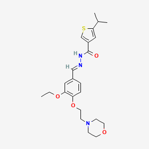 molecular formula C23H31N3O4S B5750329 N'-{3-ethoxy-4-[2-(4-morpholinyl)ethoxy]benzylidene}-5-isopropyl-3-thiophenecarbohydrazide 
