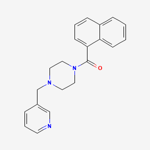 molecular formula C21H21N3O B5750340 1-(1-naphthoyl)-4-(3-pyridinylmethyl)piperazine 