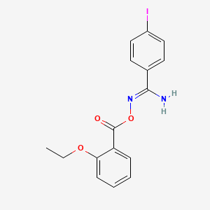 molecular formula C16H15IN2O3 B5750343 N'-[(2-ethoxybenzoyl)oxy]-4-iodobenzenecarboximidamide 