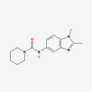 molecular formula C15H20N4O B5750348 N-(1,2-dimethyl-1H-benzimidazol-5-yl)-1-piperidinecarboxamide 