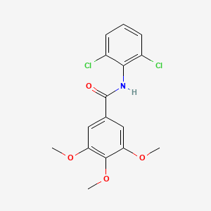 molecular formula C16H15Cl2NO4 B5750350 N-(2,6-dichlorophenyl)-3,4,5-trimethoxybenzamide 