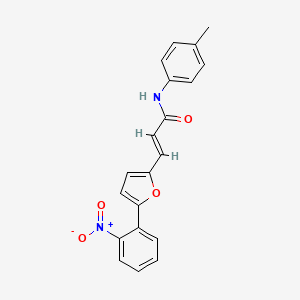molecular formula C20H16N2O4 B5750352 N-(4-methylphenyl)-3-[5-(2-nitrophenyl)-2-furyl]acrylamide 
