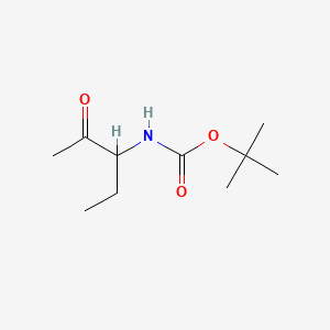 molecular formula C10H19NO3 B575036 tert-Butyl (S)-(2-oxopentan-3-yl)carbamate CAS No. 183606-72-6
